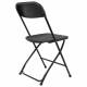 Стулья складные  "Golf CF-002", КОМПЛЕКТ 4шт., черный каркас, пластик черный, 533030. Фото товара с разных ракурсов.