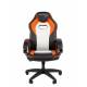 Офисное кресло Chairman Game 16 Россия экокожа черный/оранжевый/белый. Фото товара с разных ракурсов.