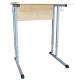 Стол-парта 1-местный регулируемый "Умник", 600х500х640-760 мм, рост 4-6, серый каркас, ЛДСП клён главное фото в маленьком размере